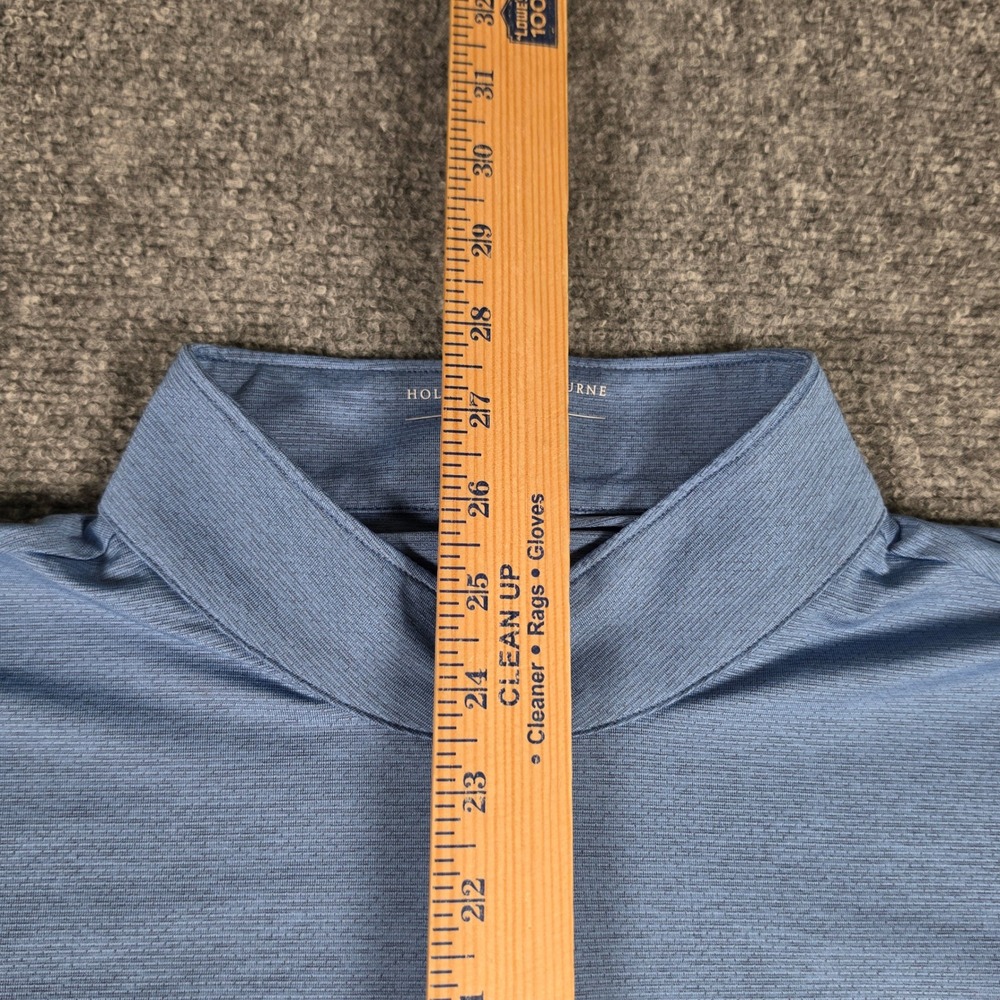 Holderness & Bourne The Bell Pullover Men L Blue Quarter Zip HB2317.730 w/Logo - Picture 5 of 9